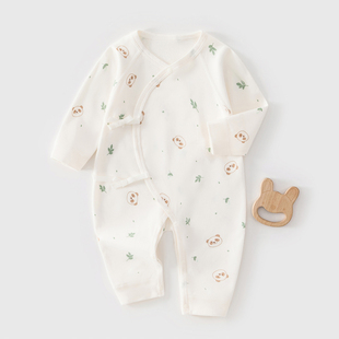 新生婴儿衣服春秋薄款初生宝宝四季蝴蝶衣52码9纯棉a类秋季连体衣