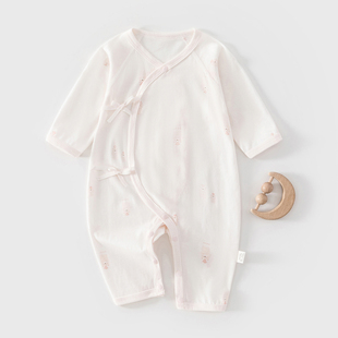 连体衣 夏天睡衣纯棉初生满月女宝宝夏装 新生婴儿儿衣服夏薄款 52码