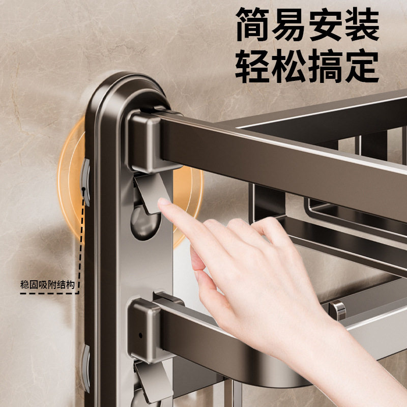 强力吸盘浴巾架免打孔卫