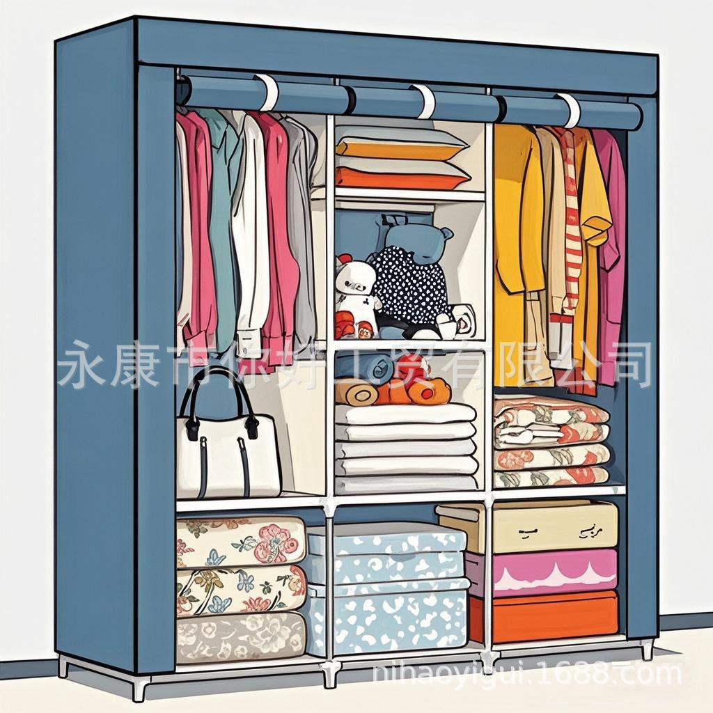 无纺布防尘收纳衣橱挂衣