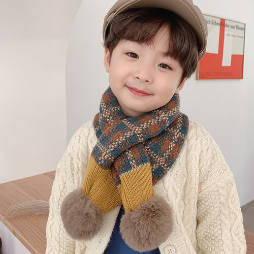 儿童围巾韩版秋冬针织保暖加厚
