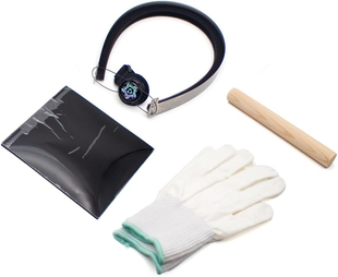 弓刀+防割手套+木质滚胶棒+练习胶皮 乒乓球拍套胶专用刀片切割器