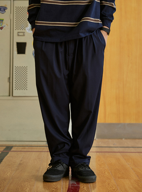 GWDS 日本混纺TR面料西裤双色垂感休闲日系复古男女宽松长裤