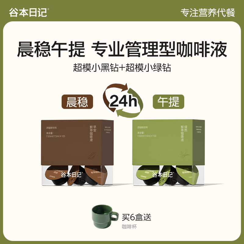 晨稳午提谷本日记超模咖啡液
