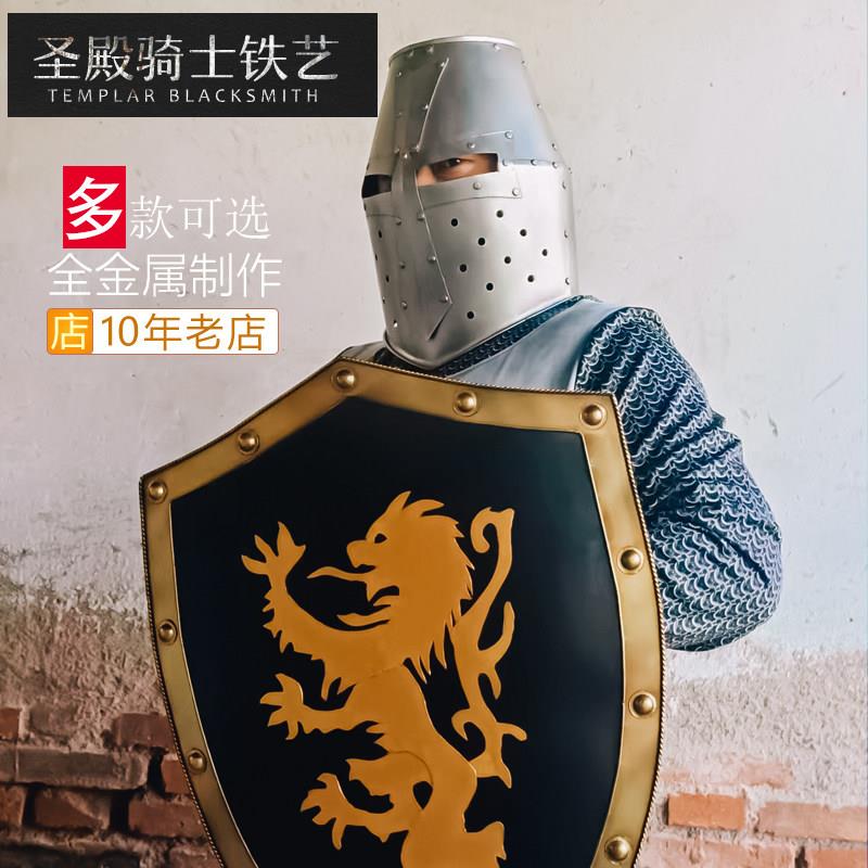 中世纪壁饰十字军盾牌墙壁盔甲咖啡厅影视道具墙面装饰品KTV酒清