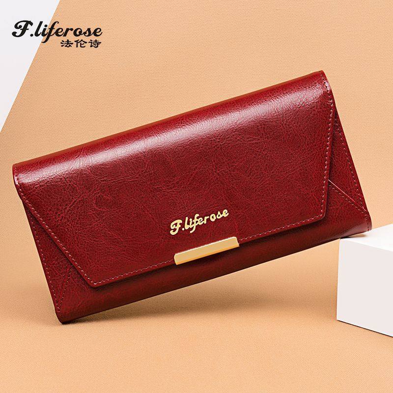 法尼亚钱包女士长款2021新款时卡包手拿包大容量真皮钱夹皮夹
