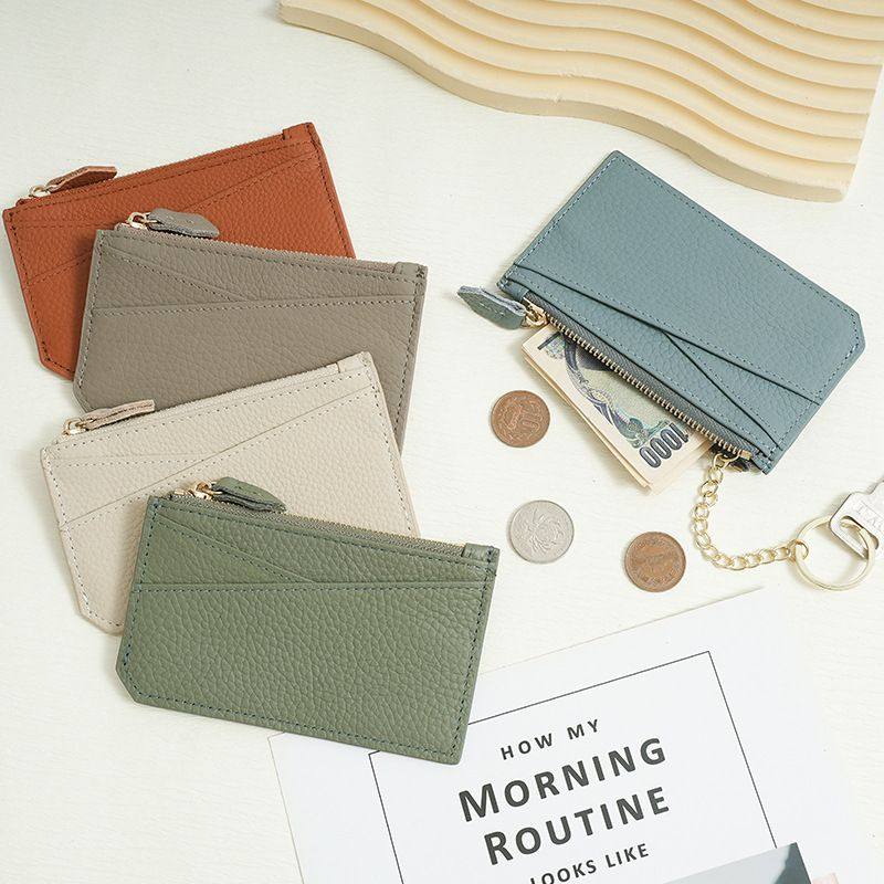 欧美真皮女士钱包超薄时尚拉链硬币小钱包日韩牛皮零钱包卡包批发