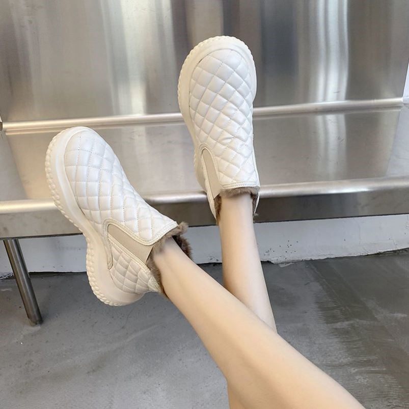 防滑女鞋工作鞋厨房专用防水防油耐磨短靴黑色加绒后厨厨师鞋冬季