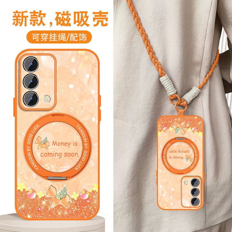 适用oppoa93手机壳a95新款A96有钱小马A72磁吸支架A93S全包防摔高级感新年款保护套a91a9xa32硅胶个性小众外