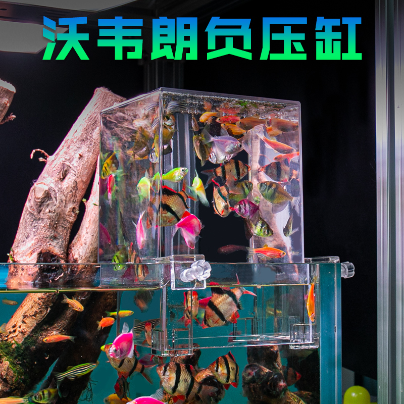 负压鱼缸趣味生态养鱼小鱼缸