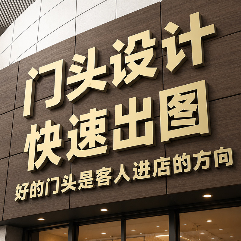 店铺店面商铺门头室内装修效果图奶茶餐饮女装酒店美容院工装设计