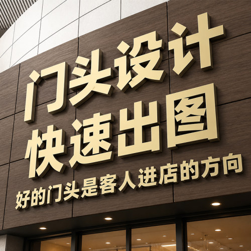 店铺店面商铺门头室内装修效果图奶茶餐饮女装酒店美容院工装设计