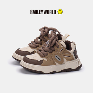 SMILEYWORLD笑脸板鞋2024秋季新款童鞋男女童韩版百搭运动休闲鞋