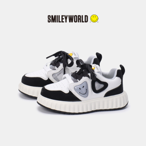 SMILEYWORLD笑脸板鞋2024秋季新款童鞋男女童韩版百搭运动休闲鞋