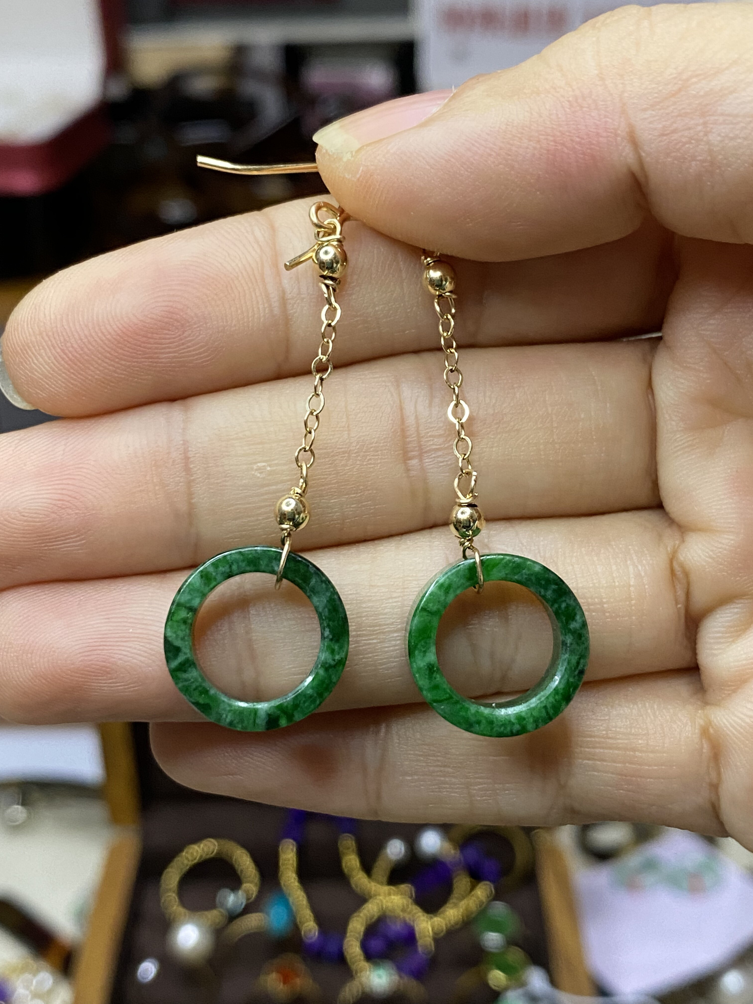 504-14K金天然A货翡翠满其它饰品定制