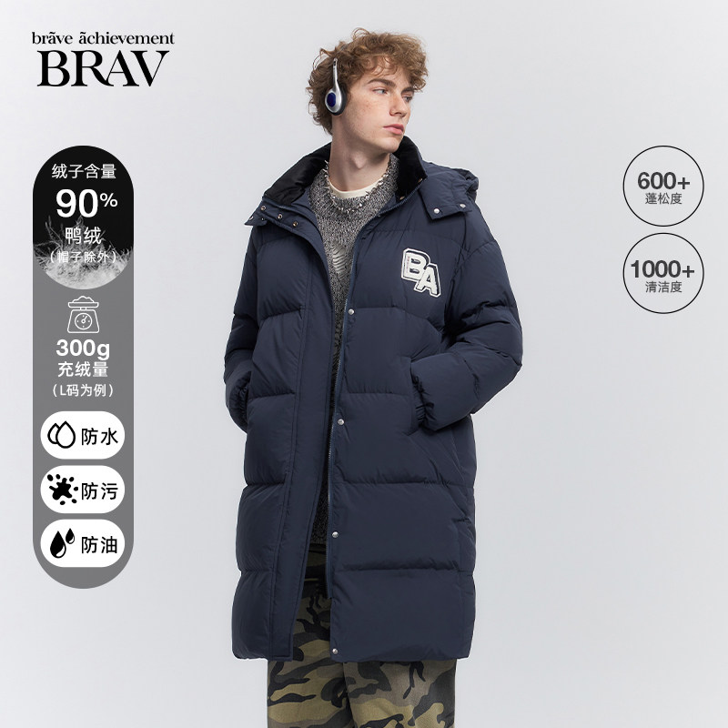 【所有女生的衣橱直播间 】BRAV秋冬学院风中长款羽绒服女外套