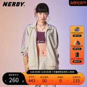 情侣装 NERDY2024春夏新款 女宽松休闲外套上衣 渐变双杠运动服套装