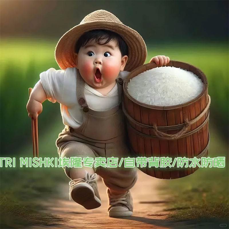 新款萌宝们开饭啦可爱防水贴墙纸家居宿舍出租屋卧室客厅墙上自贴