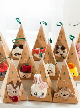 日系圣诞地摊袜子刺绣立体家居珊瑚绒卡通加厚毛巾地板半边绒女袜