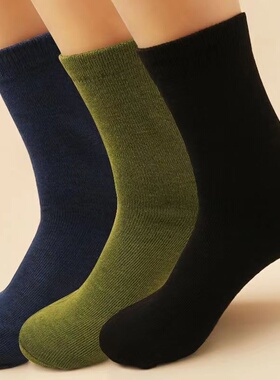 热卖劳保棉袜男女袜秋冬四季袜子男士中筒耐穿耐磨厚款保暖袜地摊