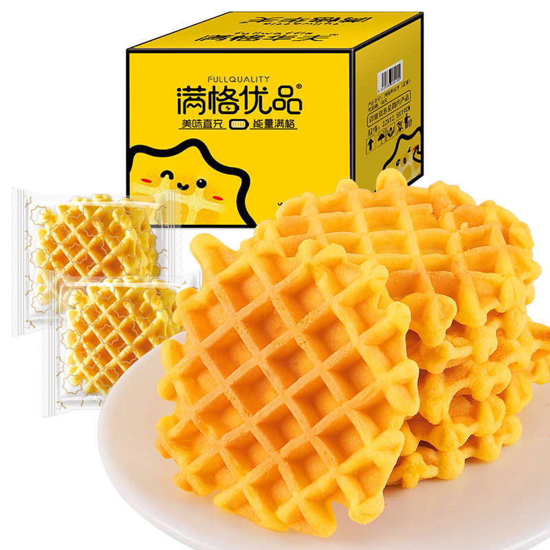 满格华夫饼干400g原味整箱零食早餐面包蛋糕点好吃的零食小吃