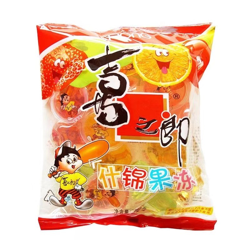 喜之郎什锦果汁果冻果肉360g*2袋儿童休闲零食品小吃