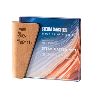 创新水晶实木奖杯奖牌定制年会颁奖优秀经销商星级供应商优秀员工销冠团队战略合作伙伴牌匾会员理事单位