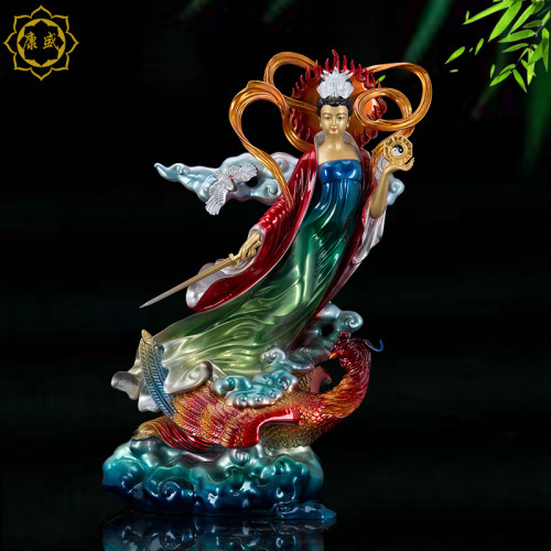 圣母天尊道家居家神像摆件