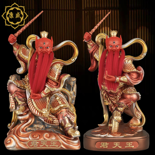 王灵官神像 树脂王天君火神彩绘家用客厅玄关中式工艺品桌面摆件