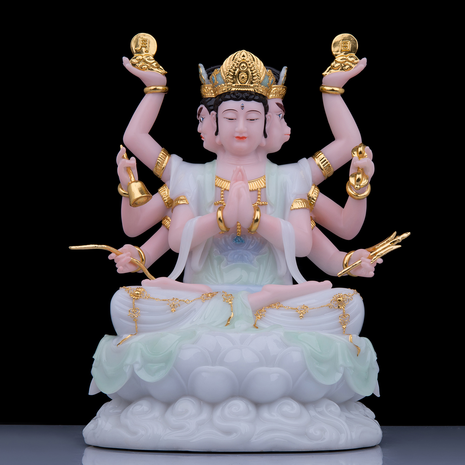 斗姆元君神像家用汉白玉