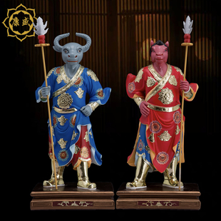 牛头马面神像牛将军马将军神像地府阴神树脂佛像胡包贝桌面摆件