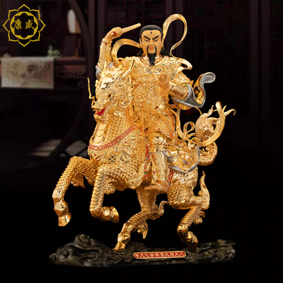 九天应元雷声普化天尊神像铜摆件