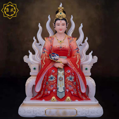 九尾狐像汉白玉家用摆件