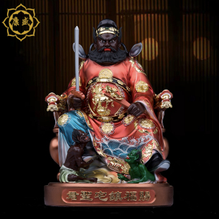 钟馗神像天师钟馗钟天师坐款树脂彩绘保家家用钟正南桌面摆件佛具