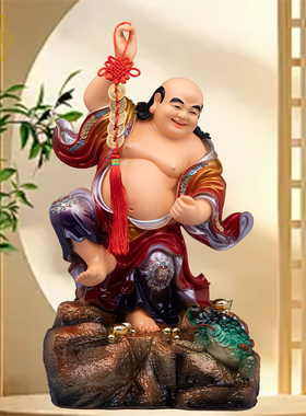 刘海戏金蟾像树脂三足金蟾旺财刘海神像财神摆件家用客厅玄关供奉