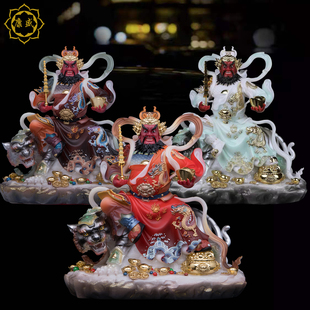武财神赵公明神像汉白玉赵玄坛赵元帅像家用店铺公司开业供奉摆件