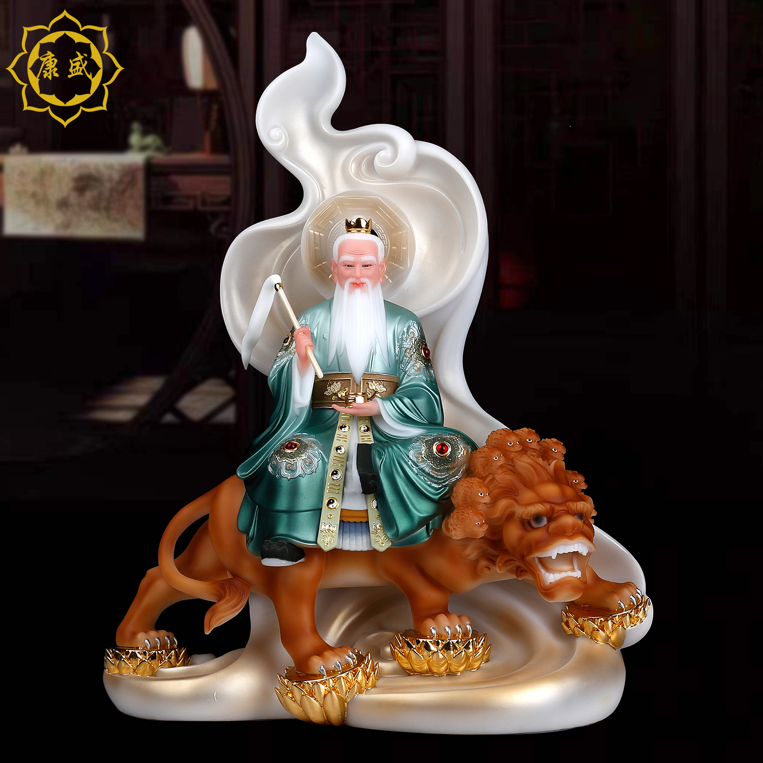 太乙救苦天尊神像汉白玉家居摆件