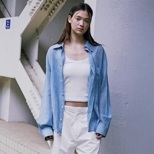 nothing written衬衫女25秋新款IU同款长袖格纹宽松休闲慵懒衬衣