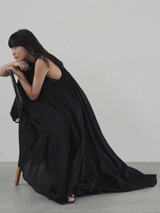 nothing written无袖连衣裙女夏日系etre法式宽松慵懒度假风长裙