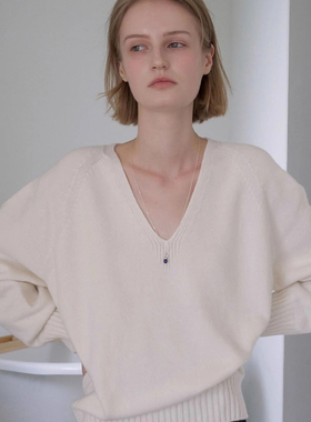 nothing written羊毛针织衫女2025冬新款V领高级感小个子叠穿毛衣