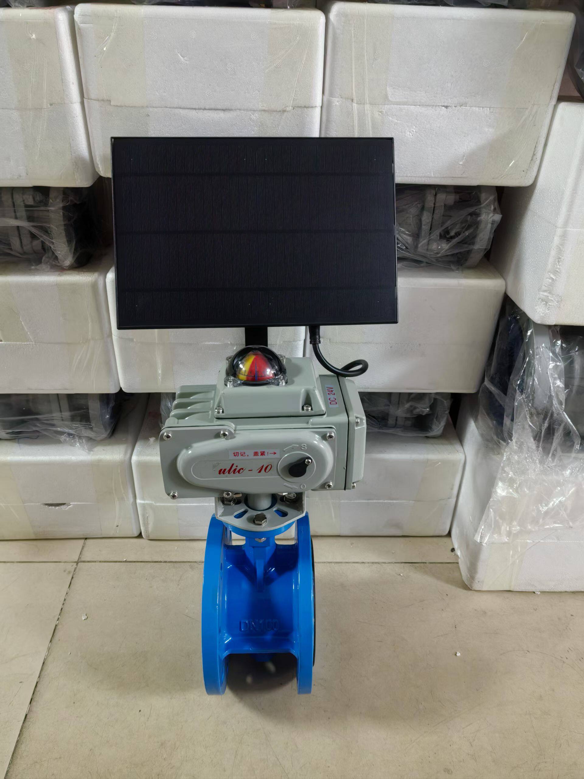 太阳能供电手机4G控制电动法兰蝶阀Q941-16C电动调节阀 厂家直销