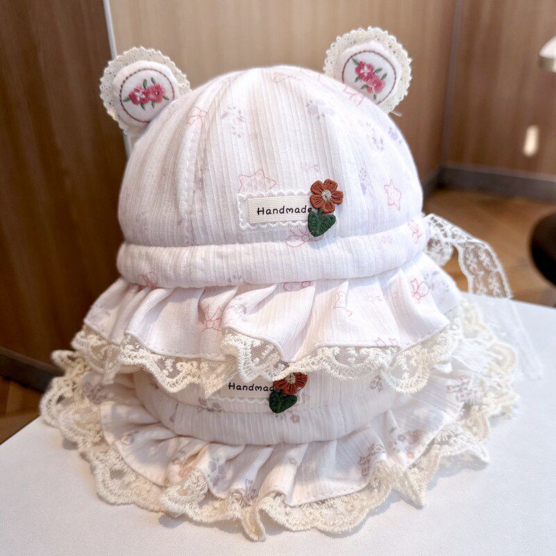 春季小孩盆帽女童公主帽棉布女孩宝宝透气小童户外遮阳防晒花朵