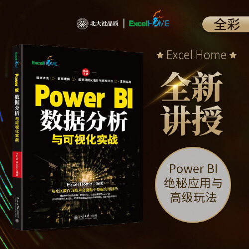 【当当网直营】Power BI数据分析与可视化实战 Excel Home全新讲授Power?BI多项绝秘应用和高级玩法 北京大学出版社 正版书籍 书籍/杂志/报纸 大学教材 原图主图