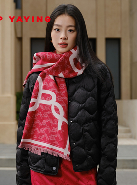 EP YAYING雅莹围巾 双面真丝拉绒撞色宽幅围巾 商场同款W410A