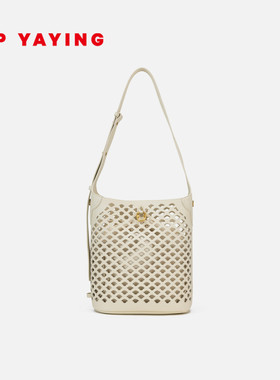 EP YAYING雅莹女包 云肩镂空牛皮水桶包设计感单肩包 26新品B003B