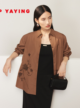 EP YAYING雅莹女装 气质翻领宽松廓大衬衫 商场同款 2102A