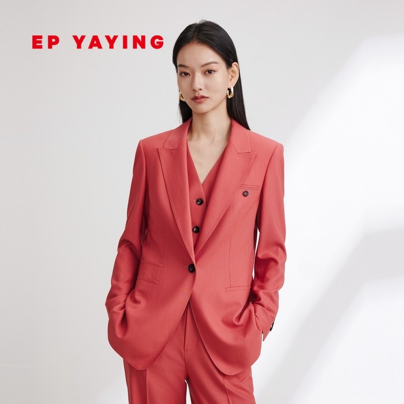 EP雅莹职场正装 美利奴纯羊毛一粒扣西装外套 商场同款 1101A,女装/女士精品,西装,淘宝优惠券,粉丝福利购,淘宝优惠卷
