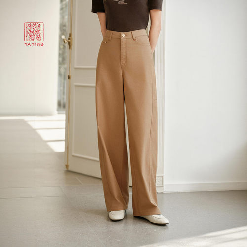 EP雅莹高腰镰刀牛仔裤