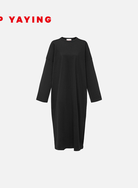 EP雅莹 简约休闲纯棉oversize圆领连衣裙 2025春季新款女装4510A