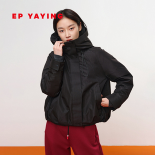 2025新款 风羽绒服 立领连帽抽绳工装 Y102A YAYING雅莹女装